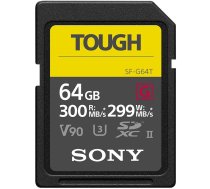Sony SDXC 64GB SF-G Tough UHS-II V90 U3 Class 10 300/290 MB/s (SF-G64T/T1)
