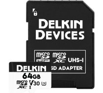 Delkin Devices Trail Cam Hyperspeed microSDXC 64GB Class 10 U3 V30 R100/W75 (DDMSDAHS64GB)