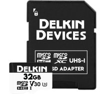 Delkin Devices Trail Cam Hyperspeed microSDHC 32GB Class 10 U3 V30 R100/W75 (DDMSDAHS32GB)