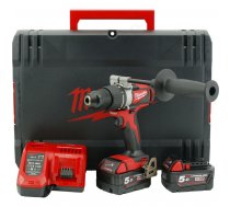 Milwaukee Tools M18 BLDD2-502X 2x 5.0Ah Batteries + Charger + Case