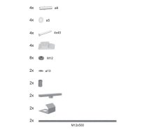 Ravak Vannas Paneļa Stiprinājumu Komplekts (B23600000N)