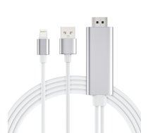 Ugreen Choetech LH0020 HDMI Plug Video Cable to Lightning + USB Power for connect Apple Devices to TV 1.8m White