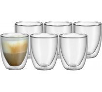 WMF Kult Cappuccino Glasses Set Double-Walled Glasses 250ml Floating Effect Thermal Glasses