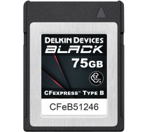 Delkin Devices 75GB BLACK CFexpress Type B 1725/1240 MB/s Memory Card (DCFXBBLK75)