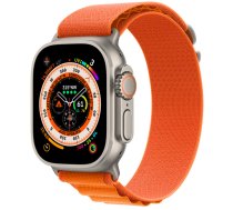 Apple Watch Ultra GPS + Cellular, 49mm Titanium Case with Orange Alpine Loop - Large MQFM3EL/A