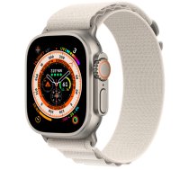 Apple Watch Ultra GPS + Cellular, 49mm Titanium Case with Starlight Alpine Loop - Medium MQFR3EL/A