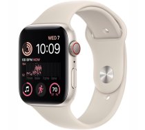 Apple Watch SE GPS + Cellular 44mm Starlight Aluminium Case with Starlight Sport Band - Regular 2nd Gen MNPT3EL/A