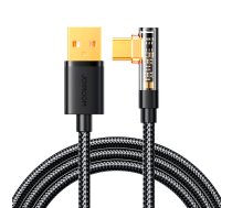 Joyroom USB C cable angled - USB for fast charging and data transfer 3A 1.2 m black (S-UC027A6)