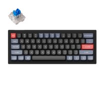 Keychron V4 60% Mechanical Keyboard (ANSI, Carbon black, RGB, Hot-swap, US, Pro Blue Switch)