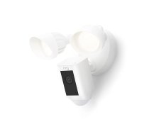 Ring Floodlight Cam Wired Plus 1080p HD Video, motion-activated LED floodlights, built-in siren, hardwired installation White