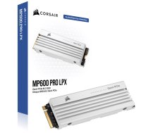 Corsair MP600 Pro LPX NVMe SSD, PCIe 4.0 M.2 Typ 2280 - 1 TB - White (CSSD-F1000GBMP600PLPW)