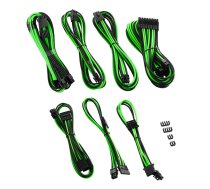 CableMod C-Series Pro ModMesh 12VHPWR Cable Kit for Corsair RM, RMi, RMx (Black Label) - black/light green (CM-PCSR-16P3KIT-NKKLG-R)
