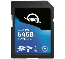 OWC SD Atlas Pro SDXC UHS-II R250/W130 (V60) 64GB OWCSDV60P0064