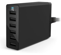 Anker Anchor 60 W Family-Sized Desktop USB Charger with 6 USB Port PowerIQ Technology for iPhone, iPad, Samsung, Nexus, HTC, Nokia, Motorola and More Black (AK-A2123313)