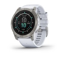 GARMIN EPIX PRO (GEN 2) SAPPHIRE, 51 MM TITANIUM WITH WHITESTONE SILICONE BAND (010-02804-11)