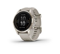GARMIN EPIX PRO (GEN 2) SAPPHIRE, 42 MM SOFT GOLD STAINLESS STEEL WITH LIGHT SAND SILICONE BAND (010-02802-11)