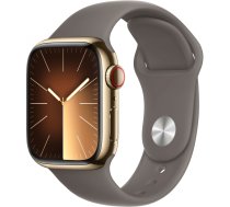 Apple Watch Series 9 GPS + Cellular 41mm Gold Stainless Steel Case with Clay Sport Band (M/ L) MRJ63
