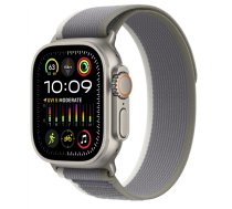 Apple Watch Ultra 2 GPS + Cellular 49mm Titanium Case with Green/ Grey Trail Loop (M/ L) MRF43