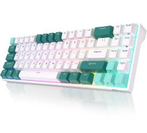 Royal Kludge RK71 TKL White/green Wireless Mechanical Keyboard | 70%, Hot-swap, Brown Switches, US