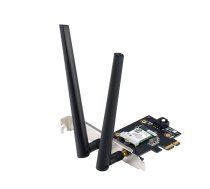 ASUS PCE-AX1800 AX1800 Dual Band PCI-E WiFi 6 (802.11ax). Bluetooth 5.2, WPA3 network security, OFDMA and MU-MIMO