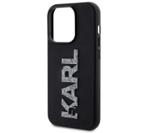 Karl Lagerfeld 3D Rubber Glitter Logo Case for iPhone 15 Pro Max - Black (3666339166625)