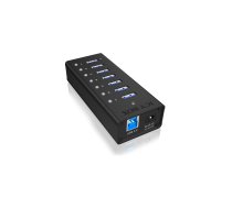ICY Box IB-AC618 7x Port USB 3.0 Hub with USB Charge Port Black