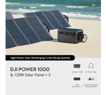 DJI Power 1000 & 120W Solar Panel × 3