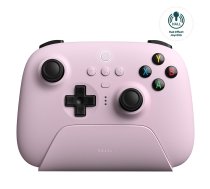 8Bitdo Ultimate 2.4G Wireless Controller, Hall Effect Joystick Update, Gaming Controller with Charging Dock for PC, Android, Steam Deck (Pastel Pink)