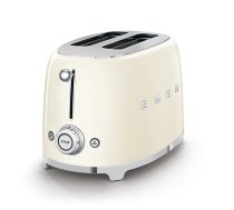 Smeg Toaster 2 slice Cream, Glossy 50s Style Aesthetic TSF01CREU