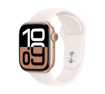 Apple Watch Series 10 GPS 42mm Rose Gold Aluminium Light Blush Sport Band S/M MWWH3