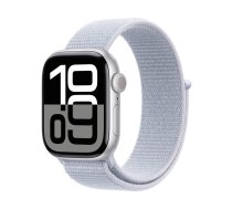 Apple Watch Series 10 GPS + Cellular 42mm Silver Aluminium - Blue Cloud Sport Loop MWX53