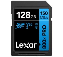 Lexar SDXC 800x Pro 128GB UHS-I, C10 (V30) U3, R150/W45 (LSD0800P128G-BNNNG)