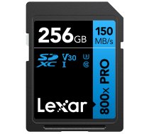 Lexar SDXC 800x Pro 256GB UHS-I, C10 (V30) U3, R150/W45 (LSD0800P256G-BNNNG)