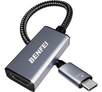 BENFEI USB C to HDMI Adapter 4K [Nylon Braided & Aluminium Alloy], USB Type C [Thunderbolt 3/4] to HDMI Converter Compatible with smartphones, tablets and laptops (000318grey)