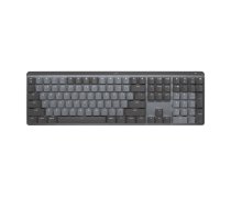 Logitech MX Mechanical Wireless Illuminated Performance Keyboard, Tactile Quiet Keys, Backlight, Bluetooth, USB-C, Metal, QWERTY Layout - Grey