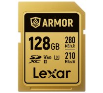 Lexar SDXC ARMOR Gold UHS-II U3, Stainless Steel, IP68 R280/W210 (V60) 128GB (LSDAMGL128G-RNNNG)