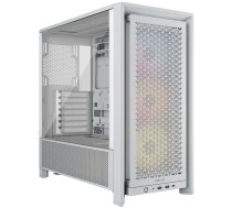 Corsair Frame 4000D RS ARGB PC case, Mid Tower, E-ATX, RGB, Tempered Glass - White (CC-9011297-WW)