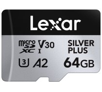 Lexar microSDXC Silver Plus 1066x UHS-I/U3/A2/4K R205/W100 (V30) 64GB (LMSSIPL064G-BNANG)