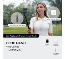 DJI Osmo Nano Vlog Combo (128GB, DJI Mic Mini Transmitter Arctic White)