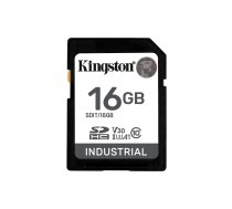 Kingston Industrial 16GB SDHC Memory Card UHS-I U3 Class 10 V30 Black SDIT/16GB