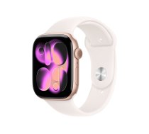 Apple Watch Series 11 GPS 46mm Rose Gold Aluminium Case with Light Blush Sport Band - M/L MEV74