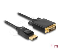 Delock Cable Displayport 1.1 Plug to DVI 24+1 Plug Passive 1 m black (82590)