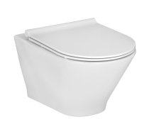 Roca Meridian Rimless Piekaramais WC Pods ar SC Vāku Balts (734h0n8000)