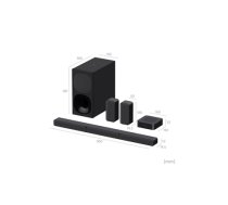 Sony | HT-S40R 5.1ch Home Cinema Soundbar with Wireless Rear Speakers | Black | No | USB port | Wi-Fi | Bluetooth | Wireless connection