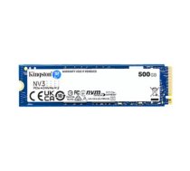 Kingston SSD | NV3 | 500 GB | SSD form factor M.2 2280 | Solid-state drive interface PCIe NVMe Gen 4.0 (x4) | Read speed 5000 MB/s | Write speed 3000 MB/s
