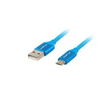 Lanberg USB Micro to USB-A 2.0 Cable Blue Premium QC 3.0, 1 m | CA-USBM-20CU-0010-BL | USB Micro to USB Type-A