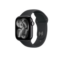 Apple Watch Series 11 GPS 42mm Jet Black Aluminium Case with Black Sport Band - M/L | Apple