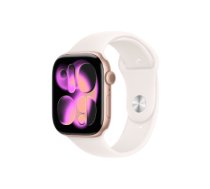 Apple Watch Series 11 GPS + Cellular 46mm Rose Gold Aluminium Case with Light Blush Sport Band - M/L | Apple