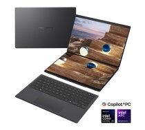 ASUS Zenbook Duo UX8407AA-SN066W | Asus | Zenbook Duo UX8407AA-SN066W | Moher Gray | 14 " | OLED | Touchscreen | 3K | 2880 x 1800 pixels | 144 Hz | Glossy | Intel Core Ultra 9 | 388H | 32 GB | LPDDR5X | Solid-state drive capacity 2000 GB | Intel Arc Graph