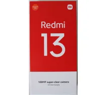 Xiaomi | Redmi | 13 | Midnight Black | 6.79 " | IPS LCD | 1080 x 2460 pixels | Mediatek | Internal RAM 8 GB | 256 GB | microSDXC | Dual SIM | Nano SIM | 4G | Main camera resolution 108+2 MP | Secondary camera resolution 13 MP | Android | 14 | 5030 mAh | W